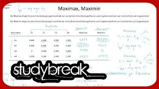 Normative Entscheidungstheorie, Maximax, Maximin | Betriebswirtschaftslehre