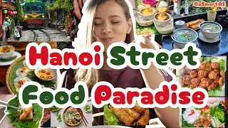 Hanoi street food paradise! #HanoiStreetFood #Travel #VietnameseFood #StreetFoodTour #GoSmartAI