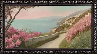 Amalfi Coast Digital Art for Samsung The Frame TV | Soft Romantic Landscape Wall Art