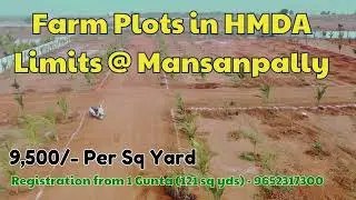 Farm Plots in HMDA Limits Near Mansanpally, Hyderabad, Telangana #farmplots #hmdalimits #openplots
