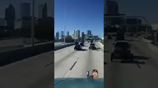 Truck vs car speeding through slow traffic #truck #car #educational #education #automobile #trucking