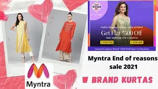 Myntra End of Reason Sale 2021||W Brand straight Kurta under 1600.rs #shorts #shortsvideo