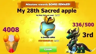 Got my 28th Sacred apple | Total 4008 talisman in Tyrannos Return event | Grid event level 330 | DML