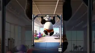 Panda Spark's Funny Fitness #panda #animation #gym #sports #funny #fitness
