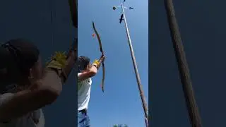 Flu-Flu fliegt und trifft! #archery #bogenschie&szlig;en #hobby #bogensport #outdoor #trickshots #bogen