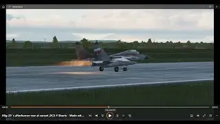 Mig 29 's afterburner roar at sunset ,DCS # Shorts