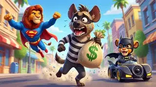 Super Lion vs. Robber Hyena: A Thrilling Chase in the City! 🦁|  Lion King Ana Animation