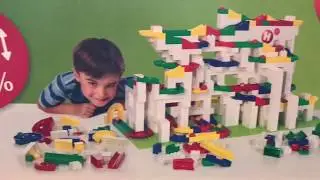 Hubelino Kugelbahn Baukasten und Trichter Erg&auml;nzungsset unboxing