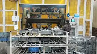 Our three-axis vertical servo positioner is used with Panasonic welding robots.
