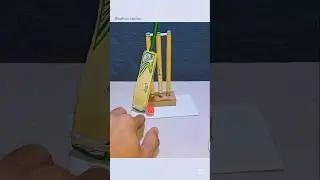 DIY Mini Cricket Kit | How to Make a Small Cricket Bat, Ball & Stumps | Easy Craft for Kids #shorts