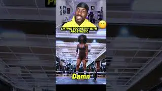 Lifting weights with prosthetic #reaction #gym #unexpected