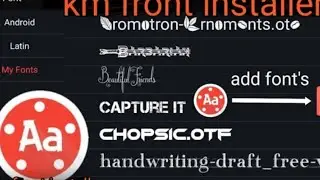 km fonts Installer Custom in kiemastein  km fonts Installer / How to Install custom fonts kinematics