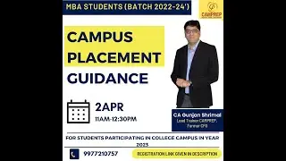 MBA Finance (Batch 2022-24) | Campus Placement Guidance