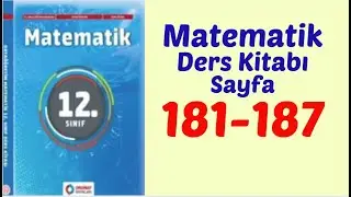12.SINIF MATEMATİK DERS KİTABI SAYFA 181-187