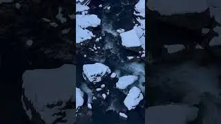 Winter Stream Flowing Through Snowy Rocks #winter #snowy #snowyday