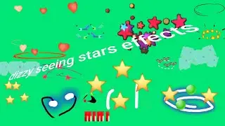 Dizzy seeing stars effects green screen