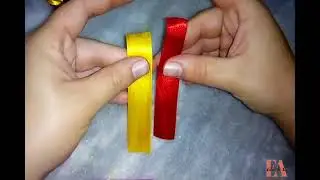 Flor com fita de cetim dupla /이중 새틴 리본이 달린 꽃ijung saetin libon-i dallin kkoch