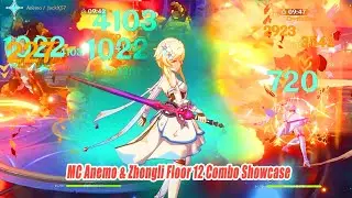 MC Anemo & Zhongli Combo Skills Control Guide - 1.6 Floor 12-3 Gameplay Showcase