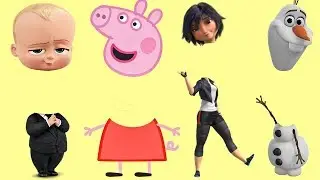 Wrong Heads cartoon Frozen Big Hero Boss Baby Peppa Pig Nursery Rhymes Wrong Body video for Kids