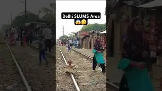 Inside Delhi's Wazirpur Railway 😱 Slums: Life on the Edge #slums #reality #geography #motivation