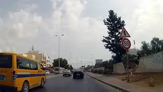 Driving in Tunisia جولة في تونس :  - Hammamet nord  حمّامات