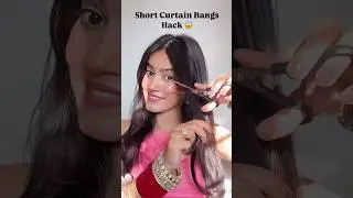 Fake Curtain Bangs Hack 😱✅ #hairhacks #hair #trendingshorts #goesviral #ashortaday #ytshorts #viral