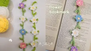 Simple Aesthetic Crochet Flower Bookmark | Easy Beginner Tutorial🌼