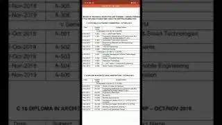 AP Sbtet diploma exams OCT/NOV 2019 TIME TABLE || ALL THE BEST
