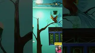 Peacock design wall painting #trending#viral#explore #youtubeshorts#song#pahadi#dance#sisters#like