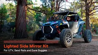 TRUE MODS UTV Side Mirrors with LED Lights & Turn Signals for Polaris RZR and Can-Am