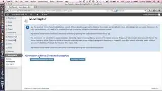 WP Binary MLM Pro - Run Payouts Menu Item