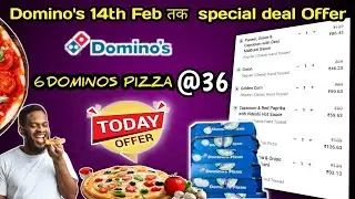 6 DOMINOS PIZZA in ₹36 मे😋|dominos coupon code today|Domino's Pizza offer|zomato coupon code today