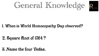 General Knowledge ll Part-4 ll R 'S Study