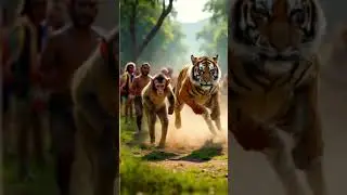 The Wild Race: Monkey vs Tiger #MonkeyVsTiger #JungleRace #WildRun#AnimalRace #EpicChase