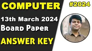 Computer Class 10th 2024 Answer Key | ICSE Class 10th Computer