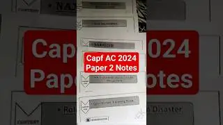 Capf AC 2024 Paper 2 Notes Glimpse #capf2024 #capfac2024 #capfpaper2