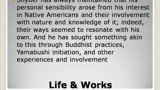 Gary Snyder  Life & Works