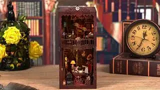 DIYLibrarywoodenbooknookkitwoodenartwoodengiftpuzzle#diy #diycrafts #diygift #booknook #bookstand