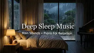 Relaxing Sleep Music for Deep Rest 🎶 Peaceful Piano with Rain Sounds Meditation Stress Healing