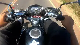 TOP SPEED TITAN 160S VELOCIDADE REAL PELO GPS ( GOPRO )