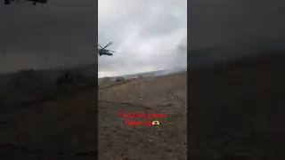 Ukrainian helicopters attack Russian positions.Donetsk region