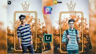 Orange stylish Neon King Photo Retouching Tutorial in Lightroom step by step || MC EDITING