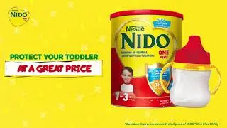 A cup of NIDO One Plus is fortified with a unique blend of nutrients!