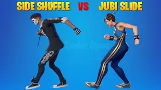 Jubi Slide vs Side Shuffle Emote (Side by Side Comparison) Fortnite Dances