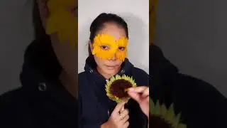 SUNFLOWER MAKEUP TUTORIAL #shorts #tiktokmakeup #sunflowermakeup