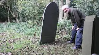 Grave tending at Smalley churchyard