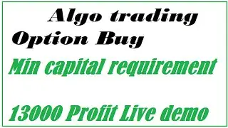 Nifty, Bank nifty option buy trading | algo trading with money management
