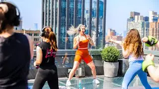 Beginner Rooftop Workout Class to Burn Fat | Rooftop Exercises for Weight Loss | 9.9 Workout Music