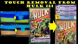 Пример исследования: Удаление реставрации комикса Color Touch с модели Incredible Hulk 181 CGC Un...