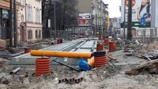 Rozkopane centrum Gorzowa Wlkp. (13.01.2019)
